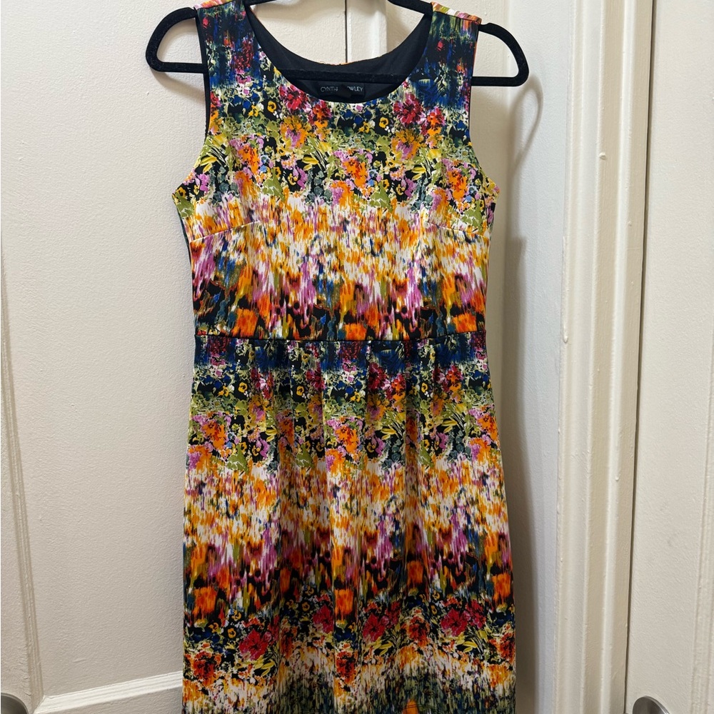 Cynthia Rowley Multicolor Abstract Midi Dress